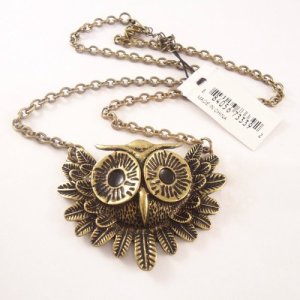Vintage Owl Necklace Long Pattern Necklace Coat Chain, Gift Idea